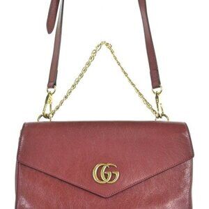 Gucci Shoulder Bag Leather Black Red X Black Etc.